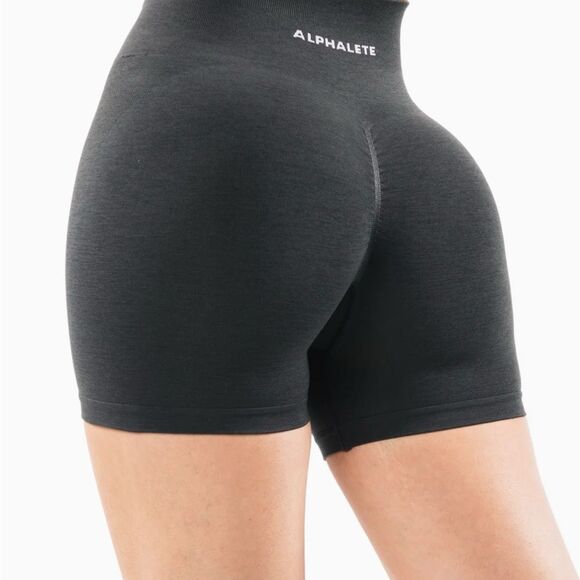 Alphalete Amplify Contour Short 5” Black High Rise Gym Workout - Picture 6 of 12